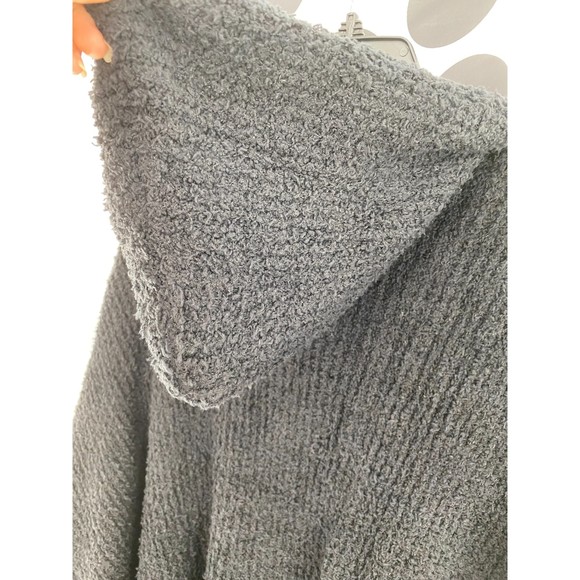 Charter Club NWT Hooded Knit Poncho Pull On Super Soft Solid Black One Size New - Picture 7 of 12